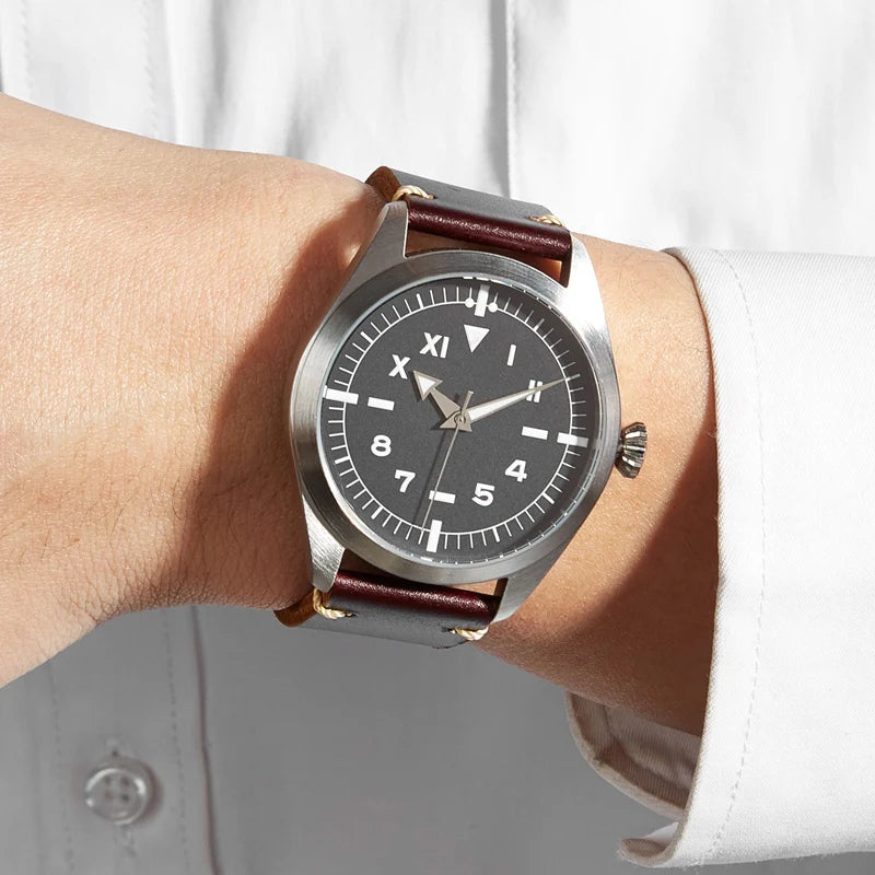California Dial Watch Men Mechanical Movement Automatic Wristwatch Field Timepiece Man Clock Miyota 8215