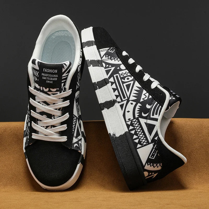 YRZL Skateboard Shoes Men Canvas Sneakers Casual Breathable Walking Shoes Lightweight Flat Shoes for Men Street Trend Sport Shoe
