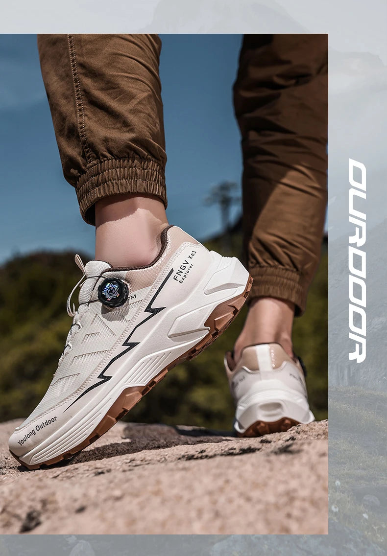 Sneakers da uomo casual outdoor antiscivolo e ammortizzanti, versatili scarpe da hiking off-road con suola morbida e confortevole per running