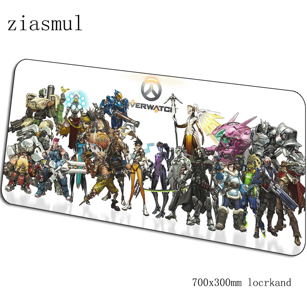 Alfombrilla de ratón Overwatch de dibujos animados para ordenador, 700x300x3mm, alfombrilla gaming grande Indie Pop para teclado, juegos de PC y escritorio gamer