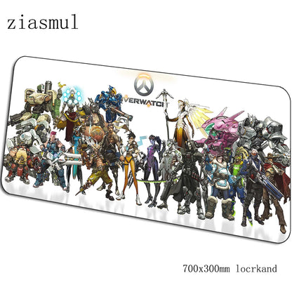 Alfombrilla de ratón Overwatch de dibujos animados para ordenador, 700x300x3mm, alfombrilla gaming grande Indie Pop para teclado, juegos de PC y escritorio gamer