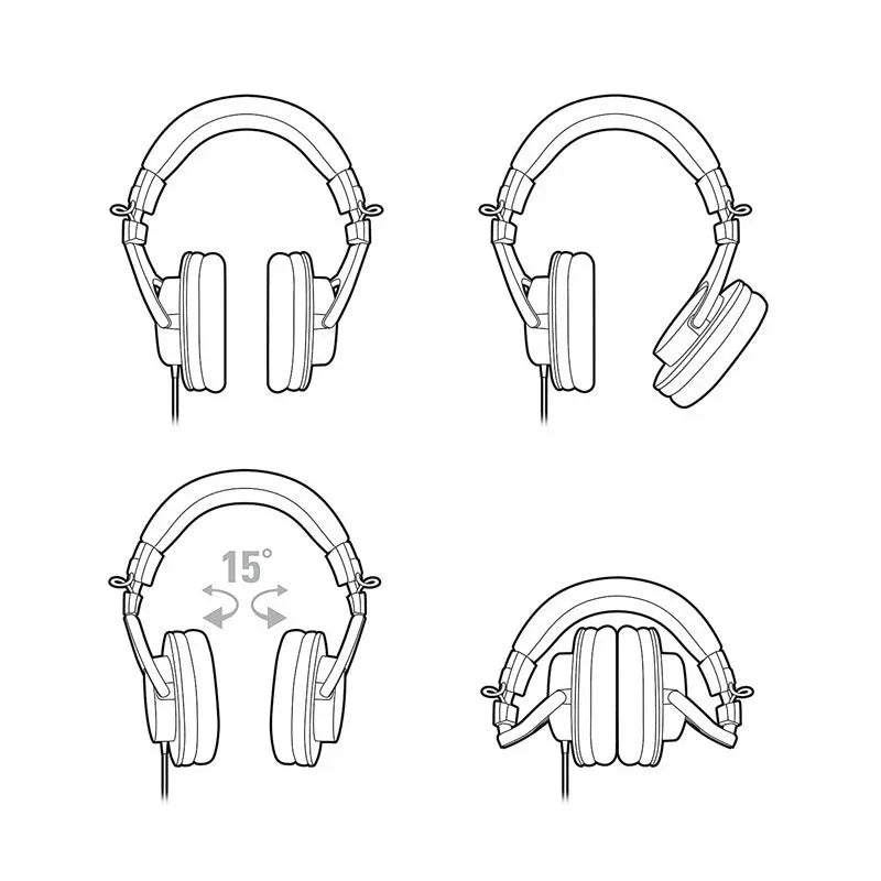 Casque audio professionnel Audio Technica ATH M30x, casque filaire supra-auriculaire pour enregistrement et mixage en studio