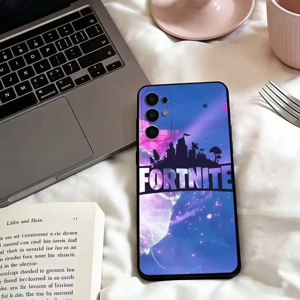 Custodia per telefono Game F-F-Fortnites per Samsung S25,S24,S21,S22,S23,S30,Ultra,S20,Plus,Fe,Lite,Note,10,cover nera