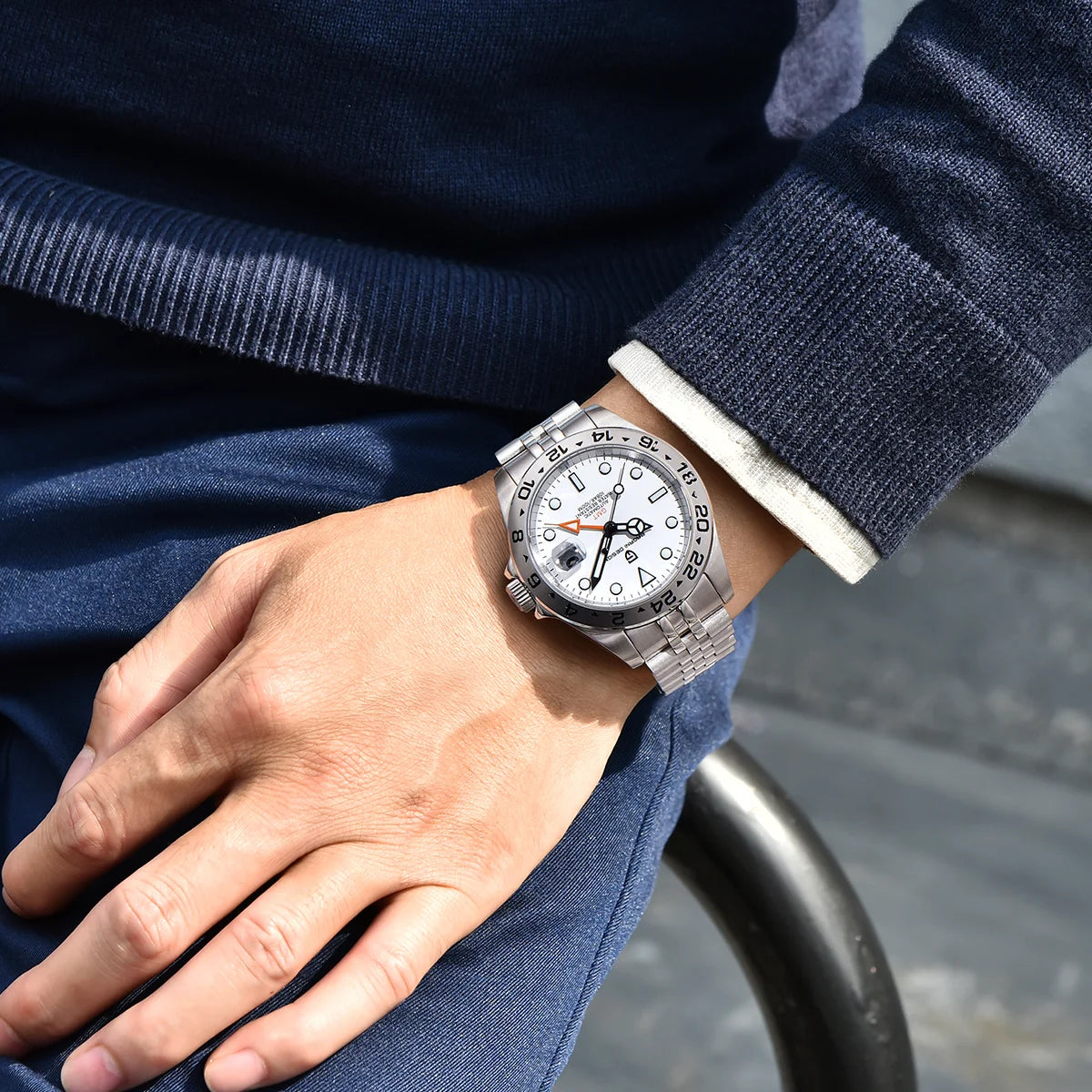 Pagani Design 2026 Nuovo orologio subacqueo da uomo 42mm in zaffiro, automatico meccanico GMT, impermeabile 100m PD1682