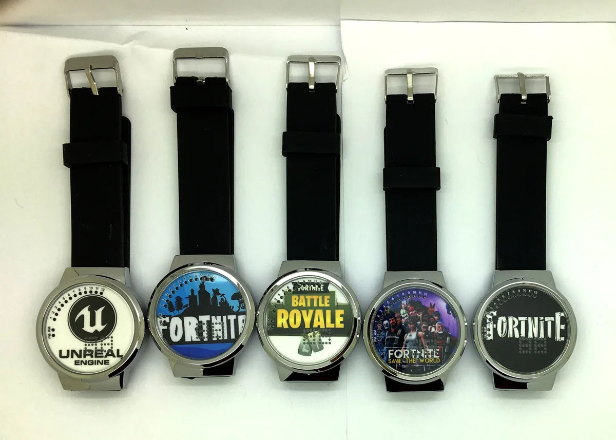 Reloj Fortnite de moda cute, cartoon y kawaii personalizado con luz nocturna LED táctil, reloj electrónico para estudiantes, regalo para amigos
