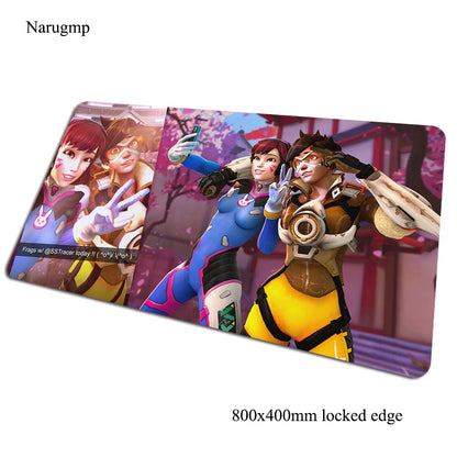 Alfombrilla de ratón gaming Overwatch 80x40cm, alfombrilla grande para ratón, regalo de Halloween, tapete gamer amplio para escritorio de ordenador, mousepad para notebook y PC