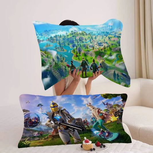 Funda de almohada antideslizante Cartoon Game F-FortniteS de poliéster de secado rápido de alta calidad, segura