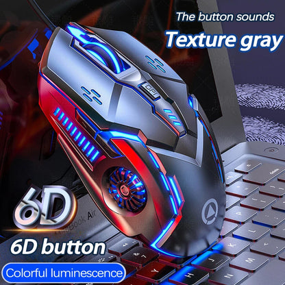 UTHAI G5 Six key 3200PDI wired illuminated gaming mouse, e-sports mechanical mute computer accessories
