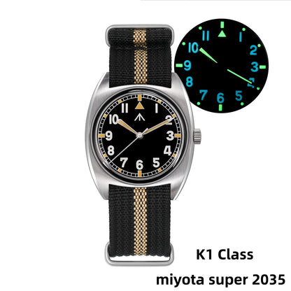 Orologio Militado ML17 Miyota Super 2035/ GL12 con movimento al quarzo, Luminova C3 e BGW9, impermeabile 100m, in acciaio inox