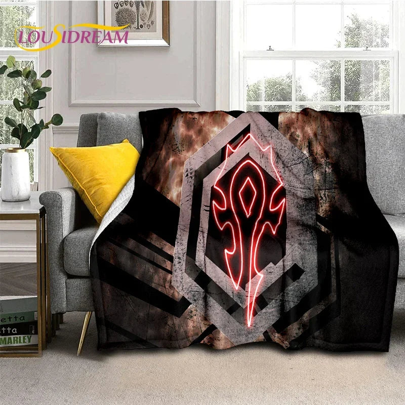 WOW, World of Warcraft  Demon Hunter, Lich King Game Flannel Blanket for Beds Bedroom Sofa Picnic,Throw Blanket Outdoor Leisure
