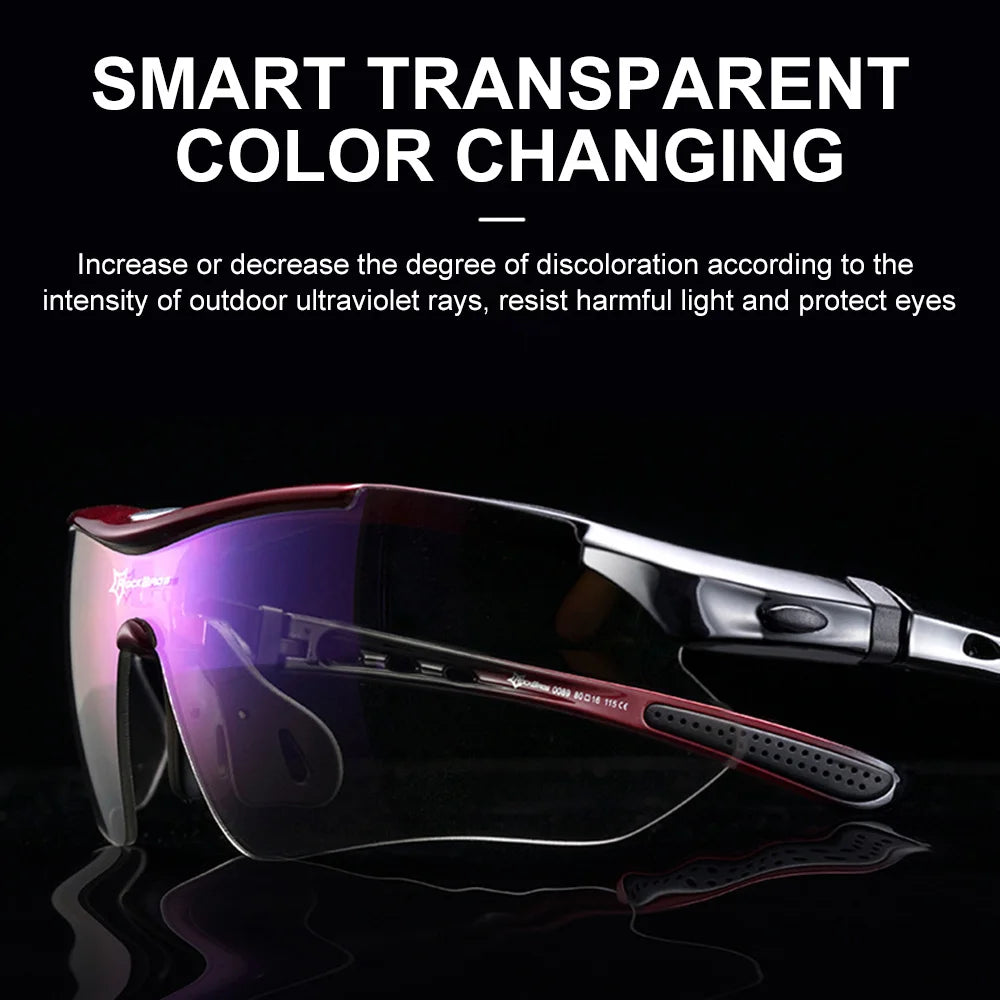 ROCKBROS Polarisierte Fahrradbrille Sonnenbrille Herren Damen MTB-Rad Rennrad-Brille Fahrradfahren Outdoor-Sport Wandern Schutzbrille 5 Gläser