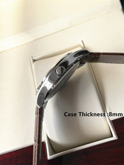 PABLO RAEZ Photos réelles Montre-bracelet de luxe pour homme Étanche Diamants Date Cuir Quartz Mode