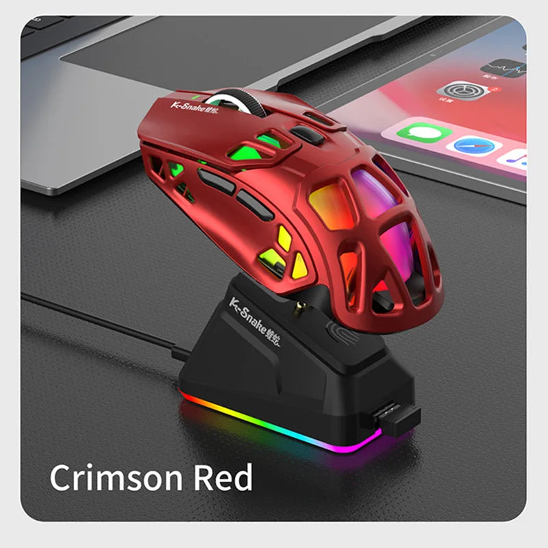 Lenovo Tri-Mode -kevyt pelihiiri RGB-lataustelakalla, 12000DPI, 2.4G/Bluetooth/langallinen ergonominen hiiri PC:lle ja kannettavalle tietokoneelle