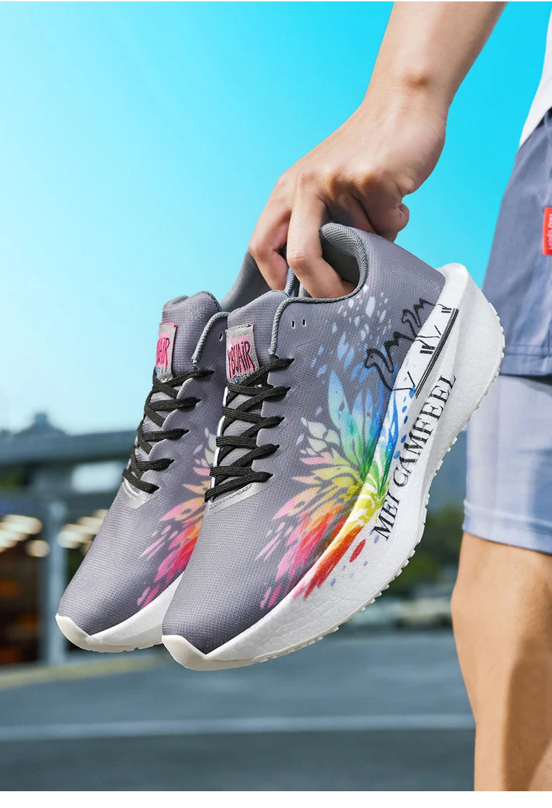 Scarpe da running 2026 con nuovo motivo Eagle, piastra in carbonio, scarpe sportive da maratona ultraleggere, traspiranti e ammortizzate per allenamento di corsa