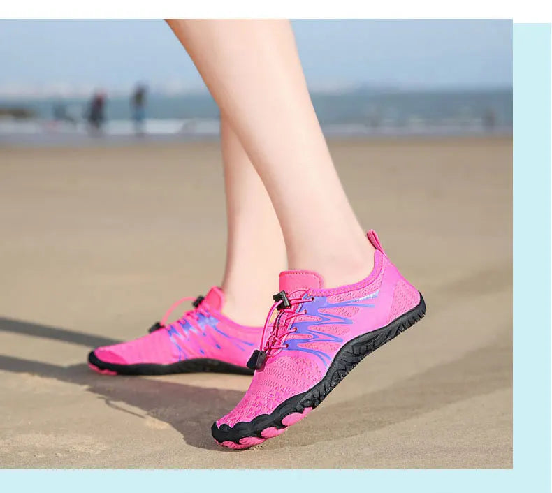EOCENE men and women barefoot outdoor sports aqua shoes, quick-dry beach swimming fitness wading hiking cycling water sneakers