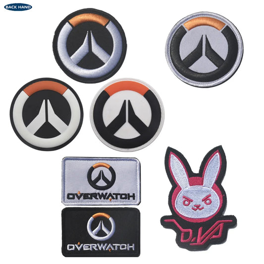 Overwatch D.Va Embroidered Magic Arm Patch Sticker Cosplay Backpack Clothing Decals Decoration Fan Merchandise Gifts