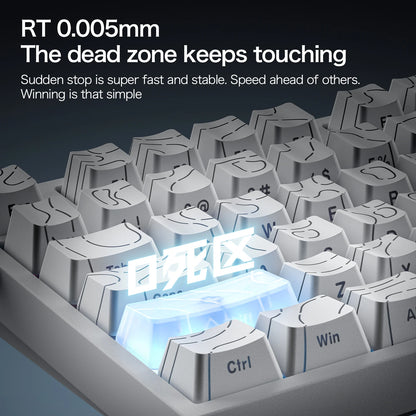 Teclado gaming magnético con cable ATTACK SHARK R82 HE 75% RGB 8000Hz Rapid Trigger, activación de 0.005mm