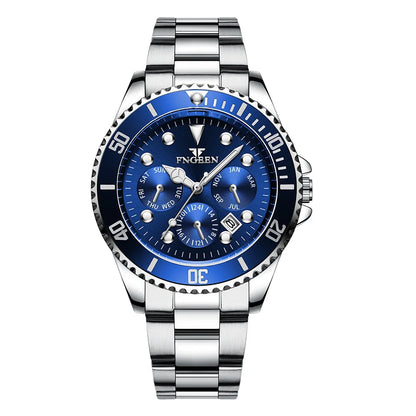 Relógio de quartzo de luxo para homem BINBOND, preciso, com data automática, luminoso, estanque, ideal para desporto, negócios e lazer. Resistente e duradouro.