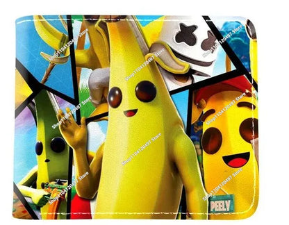Carteras Fortnites para niños, monedero Anime Fortress Night, tarjetero de dibujos animados, bolso corto de cuero, cartera plegable de moda, regalo para niños