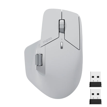 Mouse wireless ricaricabile multimodale Rapoo MT760L/MT760M, ergonomico, 4000 DPI, supporto fino a 4 dispositivi, Bluetooth