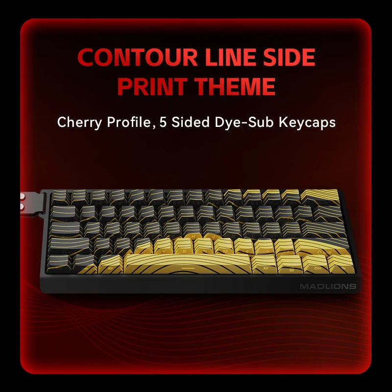 FGG MADLIONS MAD 60/68 Pro Teclado mecánico con interruptor magnético, cableado, 68%, teclados gaming con Rapid Trigger RGB, teclados personalizados