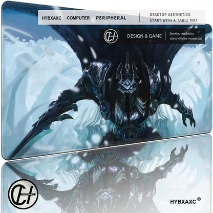XXL žaidimų aksesuarai, žaidėjams skirta klaviatūros stalo kilimėlis, neslystantis World of Warcraft Lich King nešiojamojo kompiuterio pelės kilimėlis, pelės kilimėliai HYBXAXC
