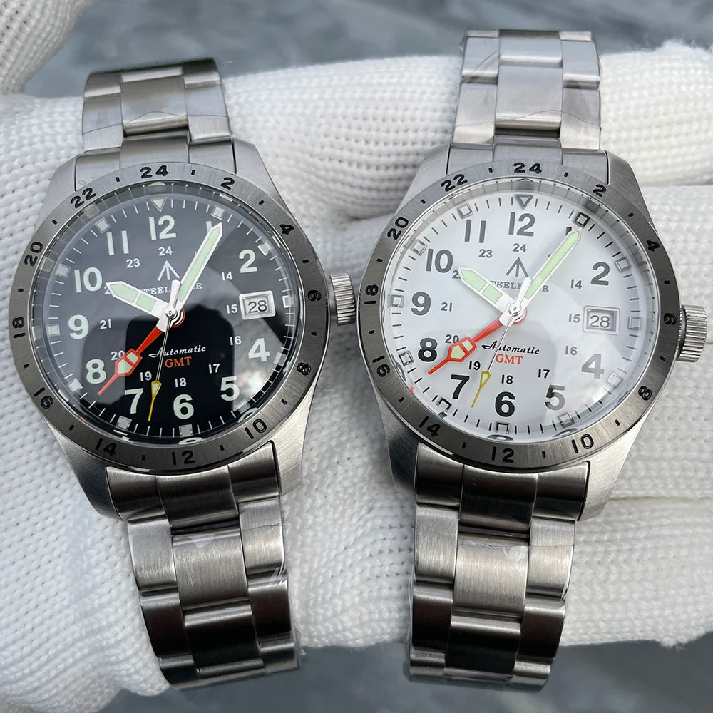 Relógio de pulso mecânico STEELFLIER Official SF792 GMT, movimento NH34, luminescência Super BGW9 C3, resistente à água até 200M, relógio de mergulho de luxo para homem