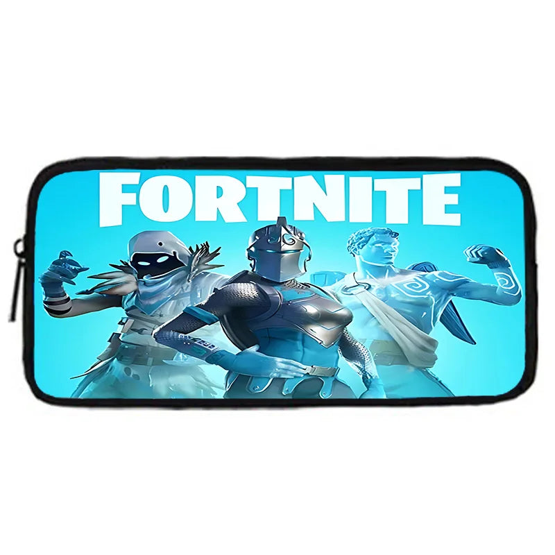 Zaino da scuola per bambini Hot Game con borsa pranzo e astuccio, grande capacità, design F-FortniteS, per ragazzi e ragazze, regalo ideale