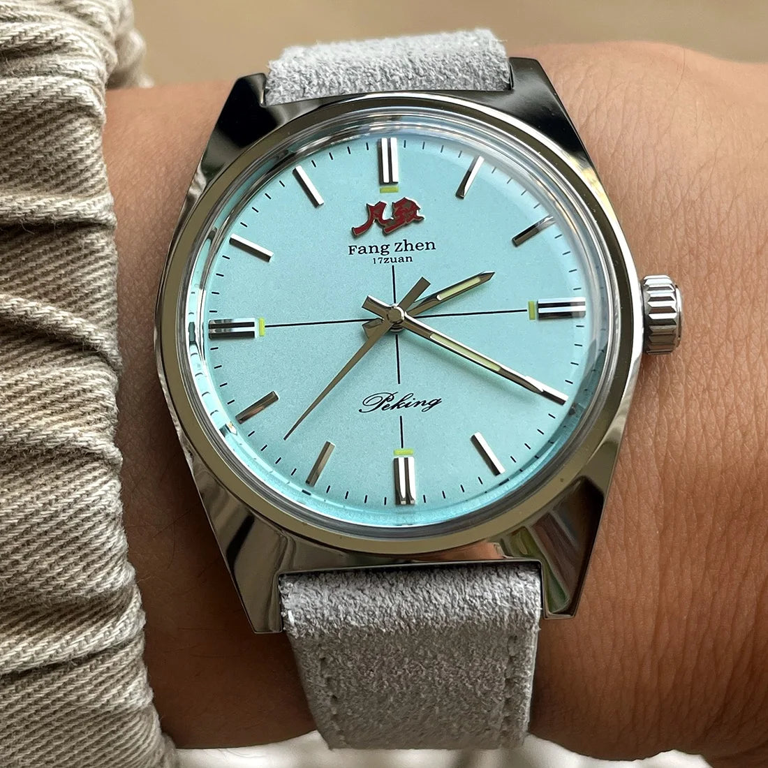 Merkur Watch White Dial Watch Metal Vintage Business Watches Hand Wind Mechanical Watch for Men 36mm