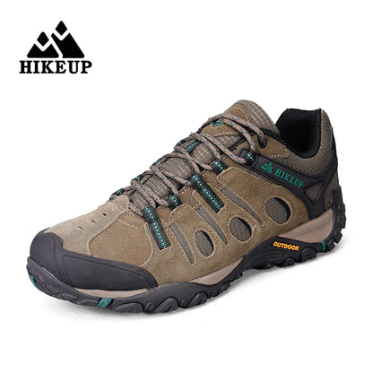 HIKEUP Buty turystyczne męskie Zimowe buty wspinaczkowe i trekkingowe dla mężczyzn Skórzane, oddychające, outdoorowe, antypoślizgowe buty sportowe i robocze dla mężczyzn