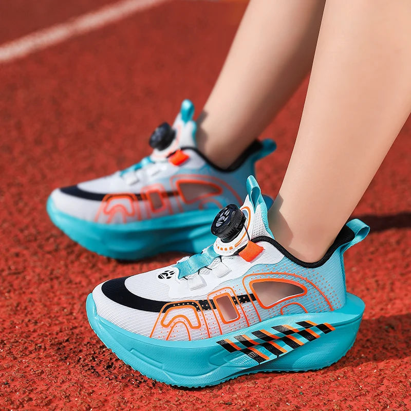 Scarpe da corsa per bambini in mesh comodo, scarpe da tennis ammortizzanti per allenamento outdoor da bambino, nuove scarpe casual traforate e traspiranti