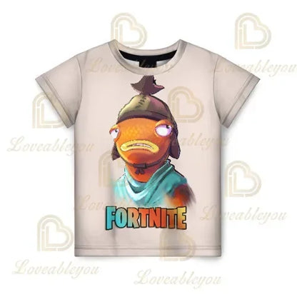 Camiseta 3D Battle Royale Fortnite, camisetas para hombres y mujeres, niños y niñas, tops de dibujos animados Victory, ropa para adolescentes, camisetas y tops infantiles de héroes de videojuegos