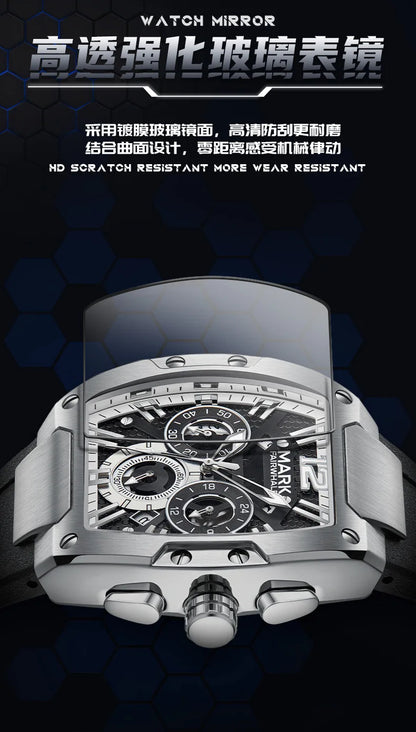 2024 Sports Man's Watches Brand Mark Fairwhale Luxury Automatic Date Clocks Fashion Multifunctional Quartz Wristwatch Boy Reloj