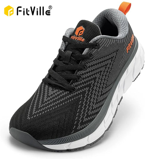 FitVille Men'S Shoes Wide Toe Box Cushioned Extra Wide Width Non Slip Running Shoe Comfortable Lightweight Sneakers For Fat Feet