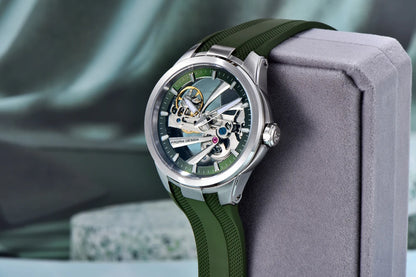 Pánske hodinky PAGANI DESIGN – Luxusný mechanický model s automatickým náťahom, typu „skelet“ (s otvoreným srdcom), vybavený tourbillonom, so zafírovým sklom s antireflexnou úpravou, vodotesné a luminiscenčné.