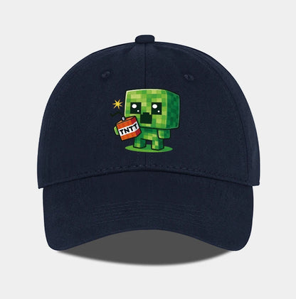 1 Creeper Pattern Baseball Cap | Unisex Hip-Hop Cap, lightweight and form-fitting, perfect for travel and casual wear year-round