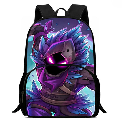 Zaino da scuola per bambini Hot Game con borsa pranzo e astuccio, grande capacità, design F-FortniteS, per ragazzi e ragazze, regalo ideale