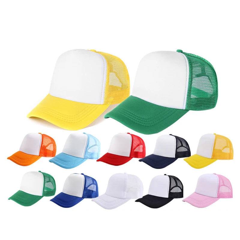 Personalized Logo Trucker Hats Men Women Foam Mesh Hats Sports Team Baseball Caps Custom Logo Sun Hat Snapback Adult Gorras Caps