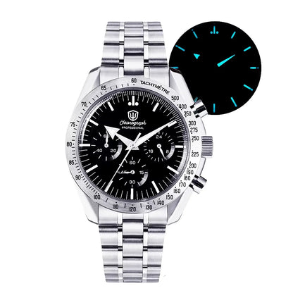 Reloj para hombre Watchdives New Wd1863 de cuarzo VK63, cronógrafo, cristal de zafiro abombado, resistente al agua, 39Mm, acero, marca líder, lujo, negocios