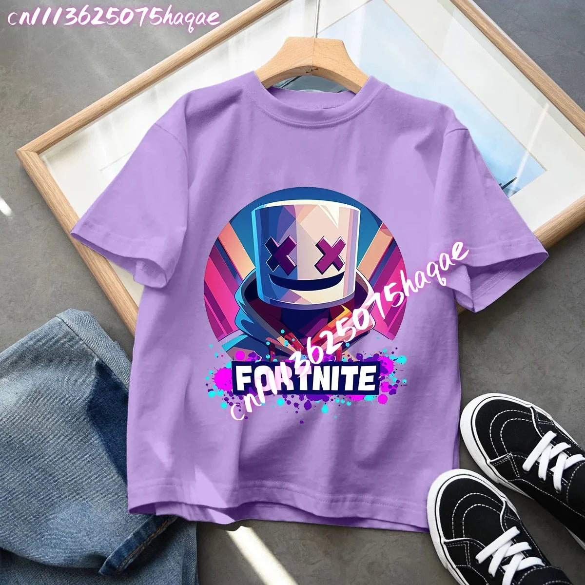 Camisetas Fortnite para niños con estampado de anime y personajes, tops de dibujos animados Fortress Night, ropa de verano para niñas, manga corta, camisetas tipo pulóver
