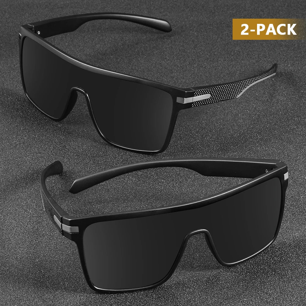 CRIXALIS Fashion Polarized Sunglasses For Men Square Oversized Anti Glare Driver Mirror Sun Glasses Women UV400 Goggles Male