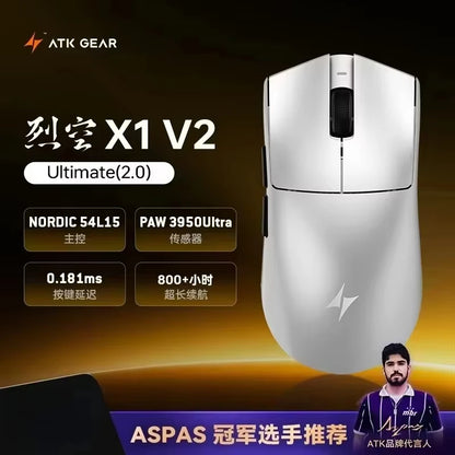 Ratón gaming inalámbrico ATK Blazing Sky X1/X1V2 8K de baja latencia, ligero para FPS, Liekong E-sports, accesorios personalizados para PC