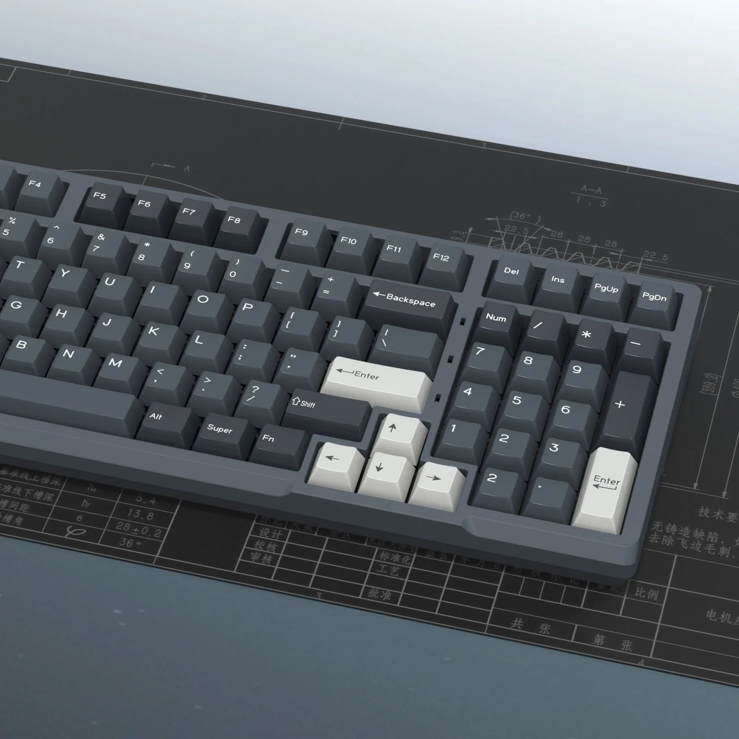 KBDiy 174 teclas/set teclas PBT GMK Apollo Double Shot minimalistas perfil ISO Cherry para teclado mecánico gaming, compatibles con MX