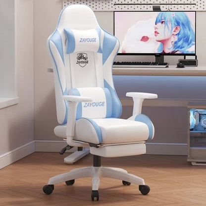 Cadeira de Escritório Gaming Reclinável AOLIVIYA para Computador em Casa, Rotativa, com Elevação, Encosto e Apoio para Pés, para Cybercafé e E-Sports