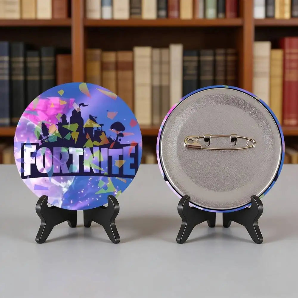 Game F-Fortnite Logo Printing For Laser Badges Pin On Backpack Clothes Hat Brooch Decoration Art Gifts