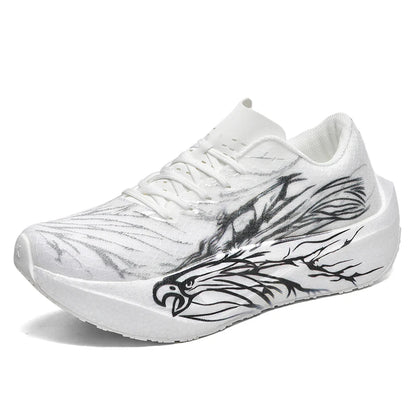 Scarpe da running 2026 con nuovo motivo Eagle, piastra in carbonio, scarpe sportive da maratona ultraleggere, traspiranti e ammortizzate per allenamento di corsa