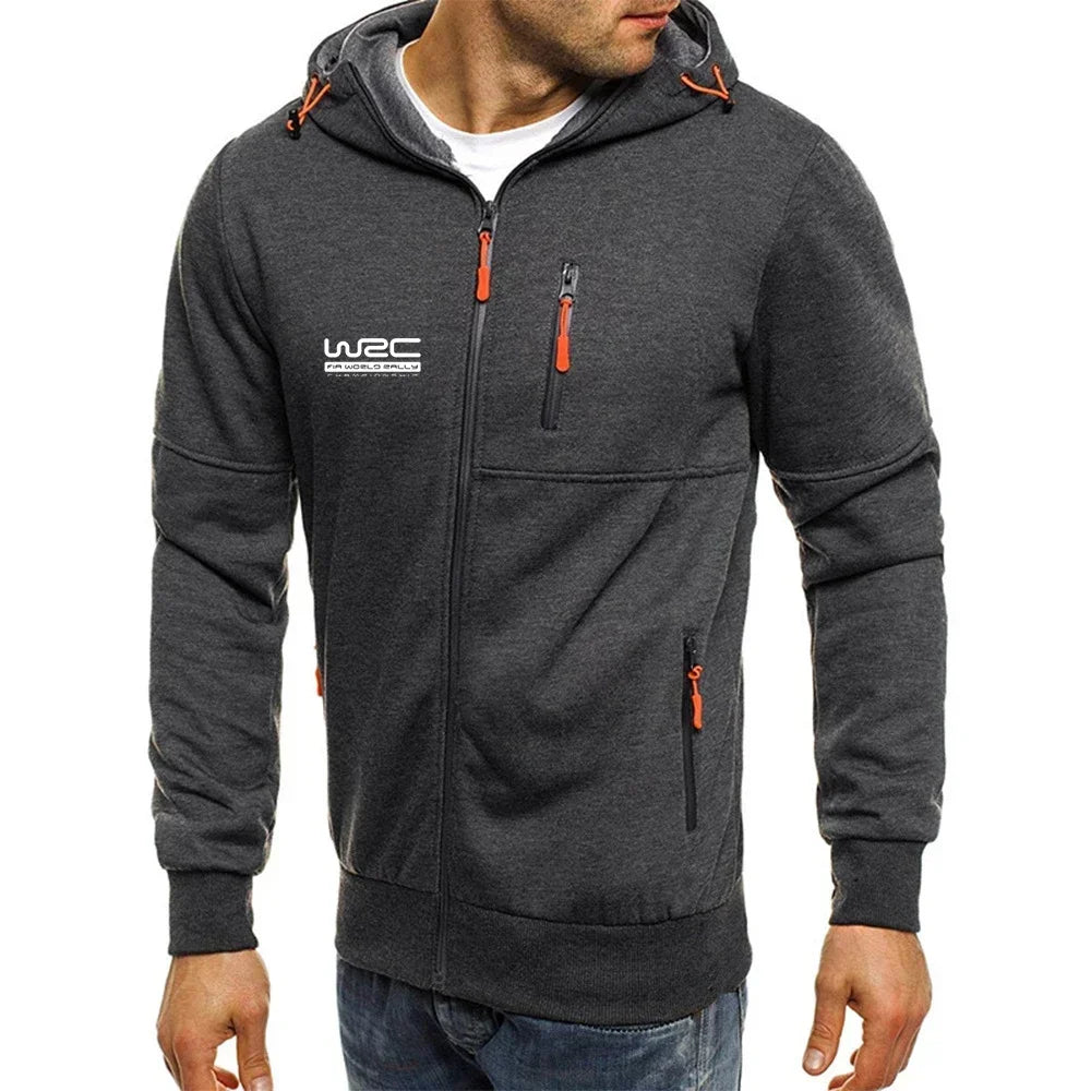 New Spring Autumn Men's World Rally Championship WRC Logo Printing Fashion Hooded Streetwear Casual Zipper High Quality Hoodies