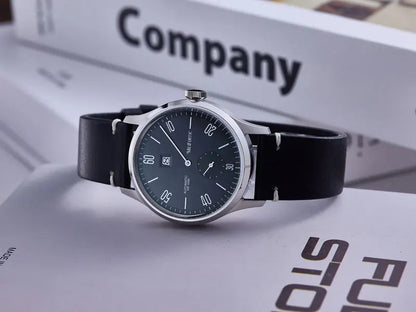 Milifortic 38MM Minimalist Jumping Hour Auto Watch Man R088 Sapphire Crystal 10ATM Vintage Stainless Steel Mechanical Watches
