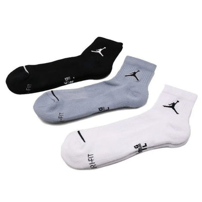 Nike Air Jordan Men's and Women's Knee-High Sports Socks, 3-Pack, Comfortable and Breathable Basketball Socks SX5544-017
