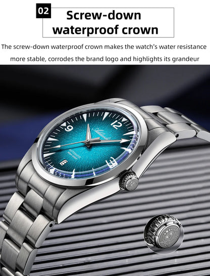 Orologio subacqueo da uomo ADDIESDIVE AD2508 luminoso, impermeabile 100M, in acciaio inossidabile 316L, movimento 8215, automatico meccanico